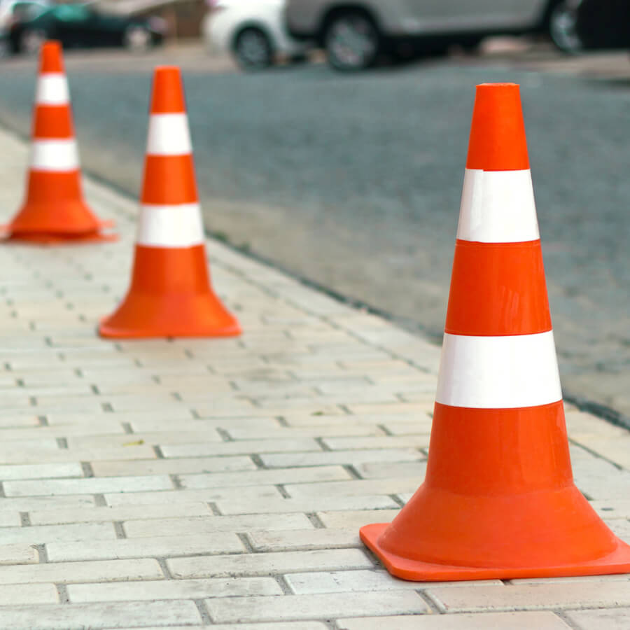 Orange traffic cones